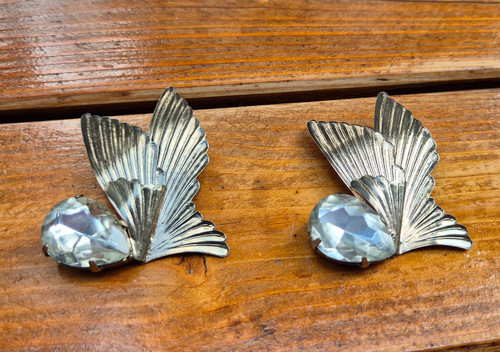 Zwei ohrclips vintage schmuck - zwei,