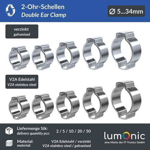 Ohr schellen 34mm verzinkt - schellen, 5-34mm