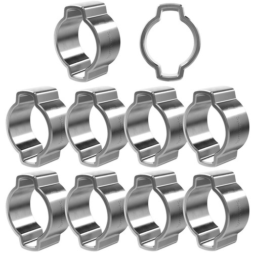 10x ohr schelle 11mm v2a - 10x,